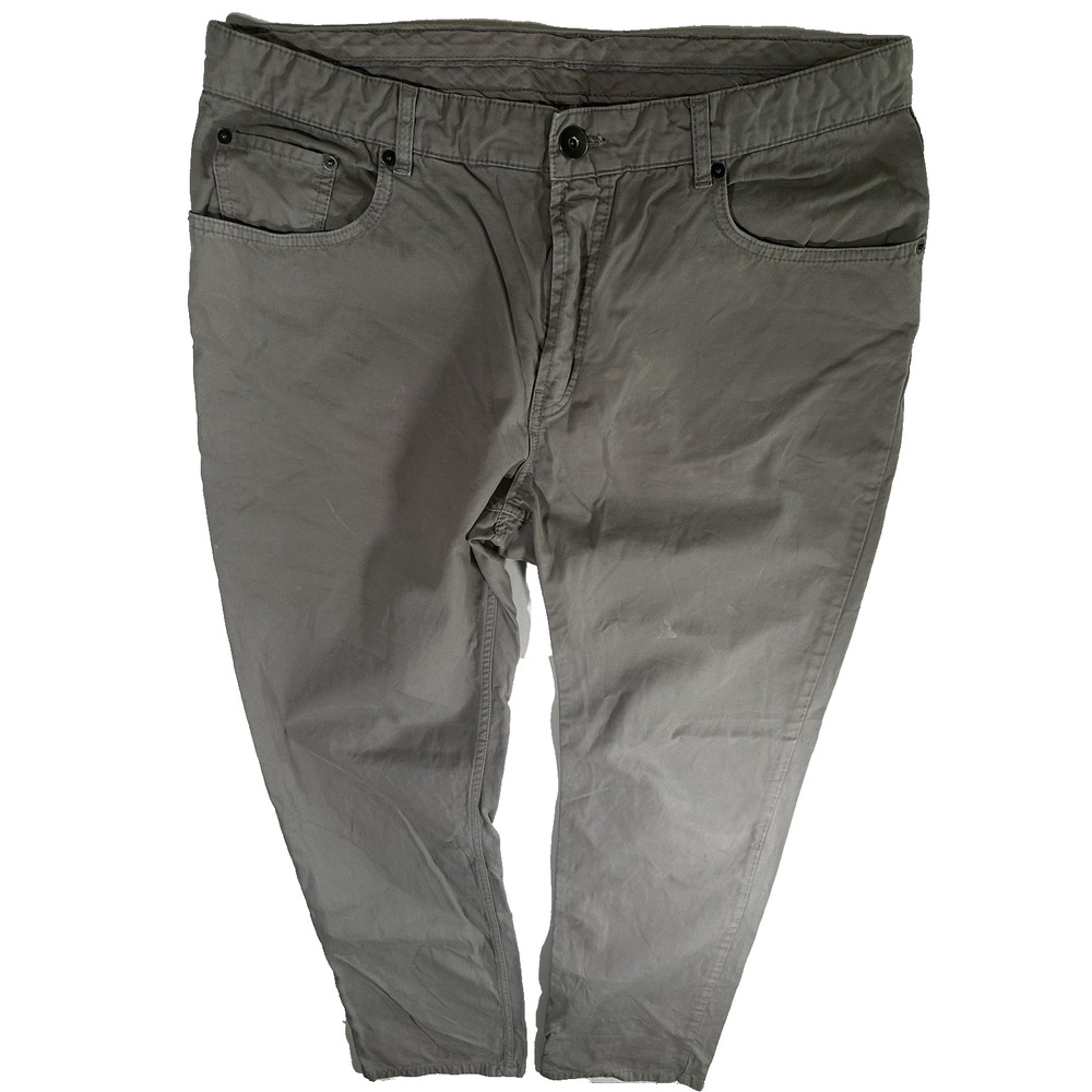 Saks Fifth Avenue Gray Chino Canvas 5-Pocket Pants Sz 36 Office Casual